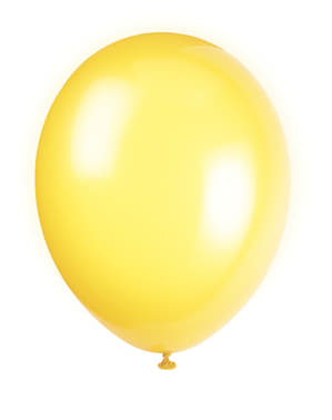 10 kpl keltaista ilmapalloa - Perusvärilinja
