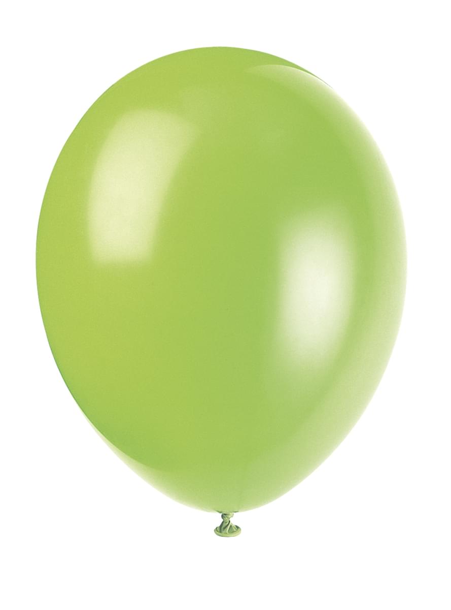 Set 10 ballonger neongröna - Kollektion Basfärger