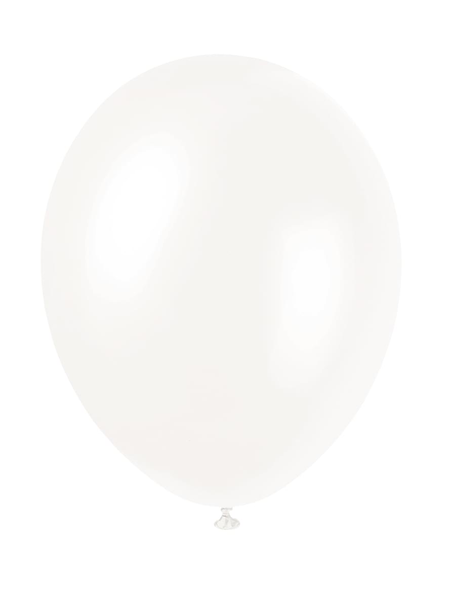 Set 8 ballonger pärlvita - Kollektion Basfärger