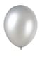 Sett med 8 metallisk sølv ballonger - Grunnleggende Farger Kolleksjon