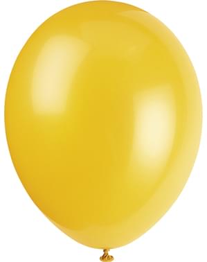 Sæt af 10 assorterede ballonner i pastel farver- Basale farver linje