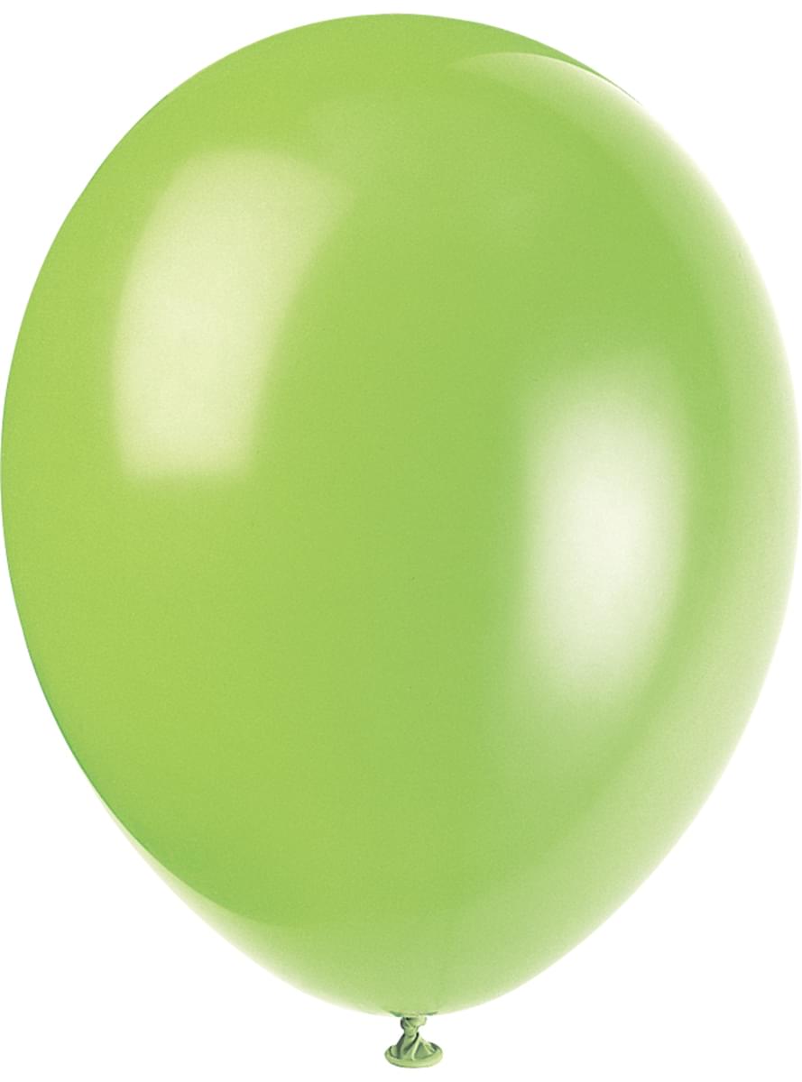 Sæt af 10 assorterede ballonner i pastel farver- Basale farver linje