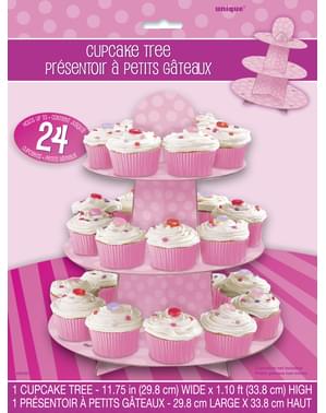 Base para cupcakes grande rosa