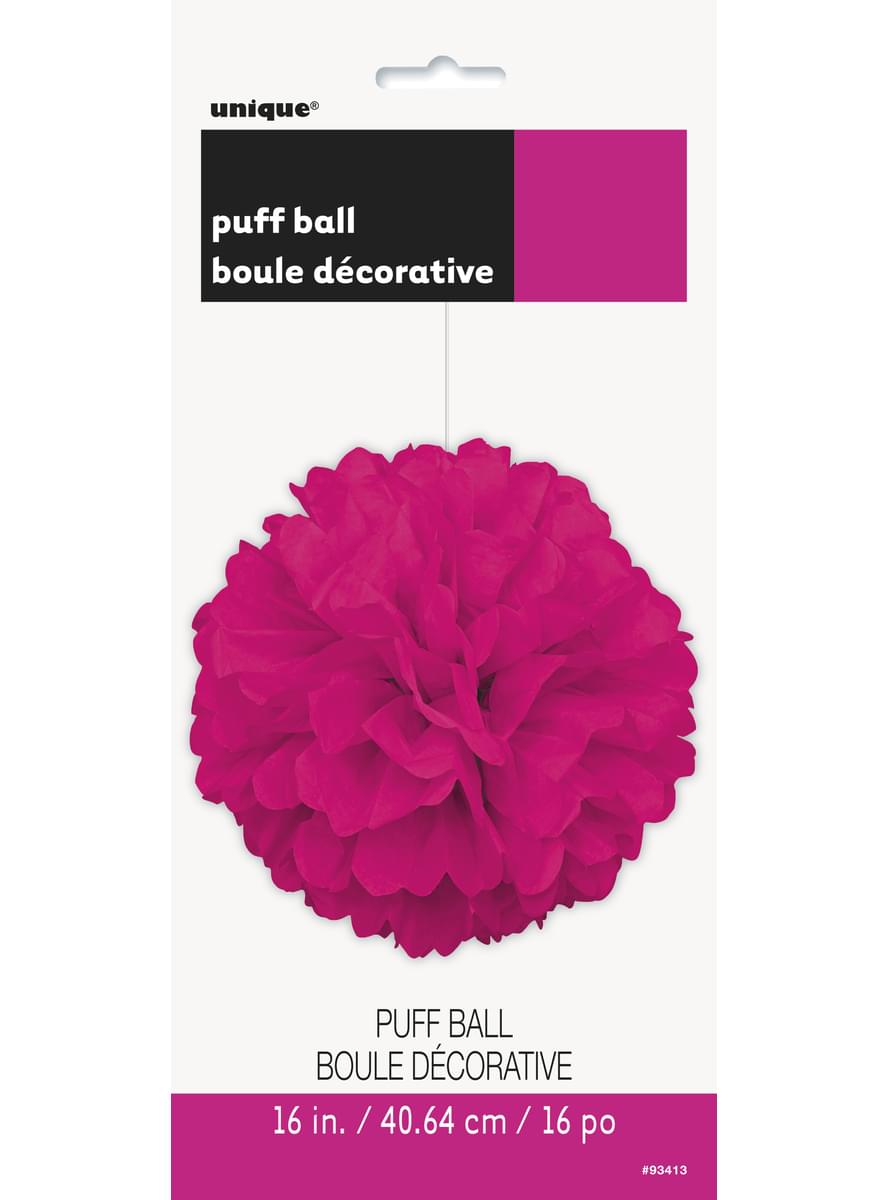 Decorative Neon Pink Pom-Pom