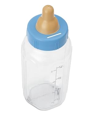 Blue refillable baby's bottle