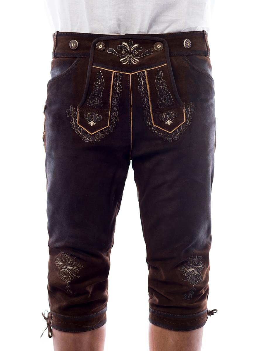 Lederhose Starnberg marrone deluxe per uomo