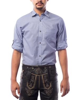 Oktoberfest overhemd blauw voor mannen