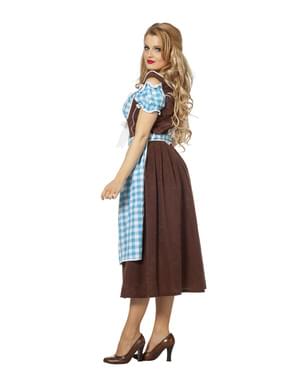 Dirndl azul Oktoberfest para mulher