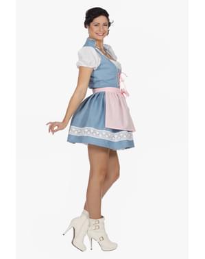 Blue Tyrolean Oktoberfest dirndl for women