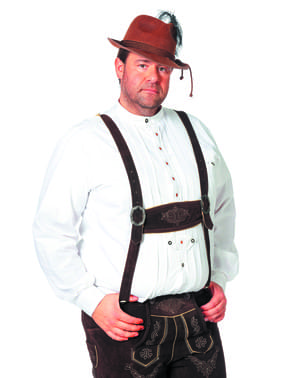 Oktoberfest overhemd wit voor mannen