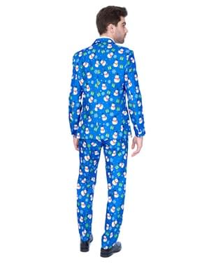 Dräkt Christmas Blue Snowman Suitmeister för honom
