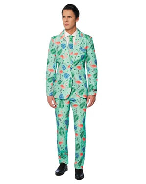 Oblek s tropickými plameniakmi - Suitmeister