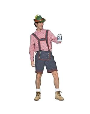 男性用チロリアンオクトーバーフェストシャツ