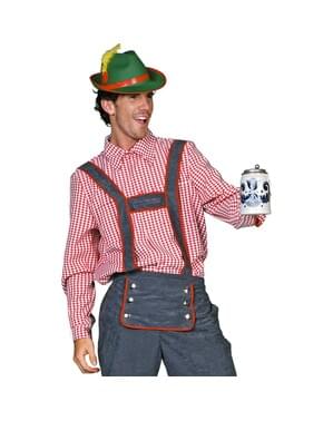 Skjorta tyroler Oktoberfest vuxen