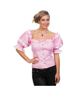 Camisa roxa Oktoberfest para mulher