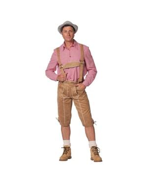 Lederhose beige homme