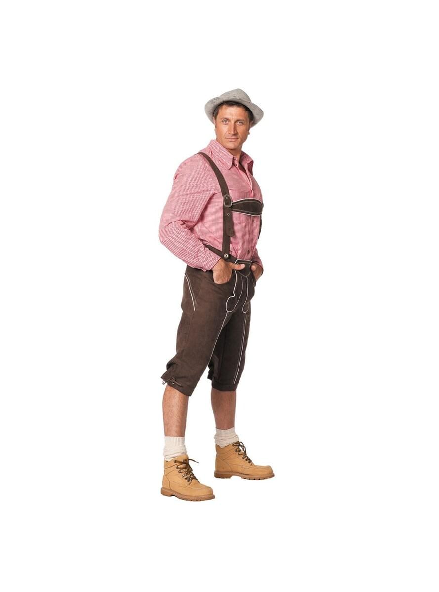 Barna lederhosen férfiaknak