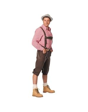 Ruskeat Lederhosen-housut miehille