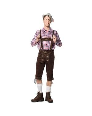 Lederhose marrón chocolate para hombre