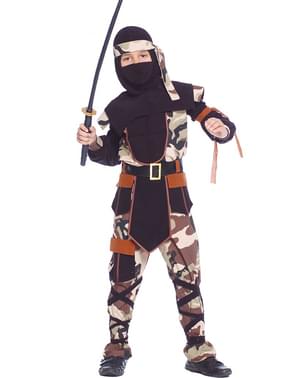 Camouflage ninja Maskeraddräkt Barn