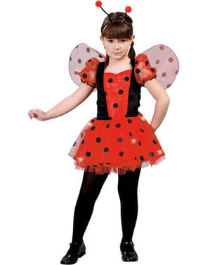 Kostum Ladybird untuk Anak Perempuan, Merah