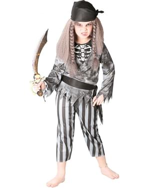 Fato de pirata fantasmal para menino