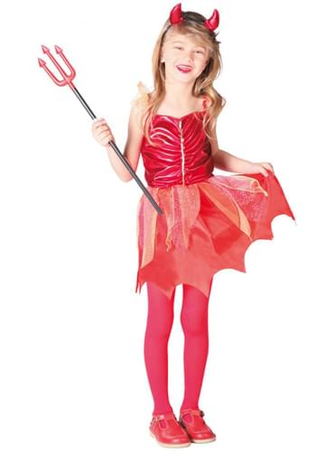 She-Devil Costume for Girls, Red
