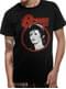 T-shirt preta Ziggy Face para adulto - David Bowie