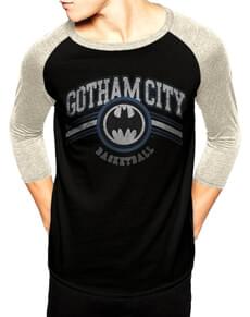 T-shirt manga 3/4 Gotham City para adulto - Batman