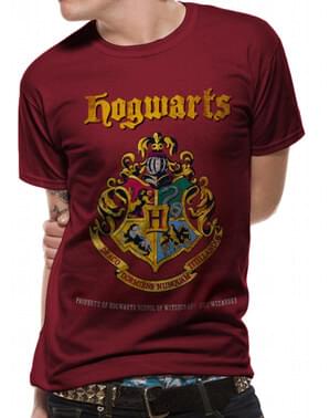 Hogwarts våbenskjold T-shirt til voksne - Harry Potter