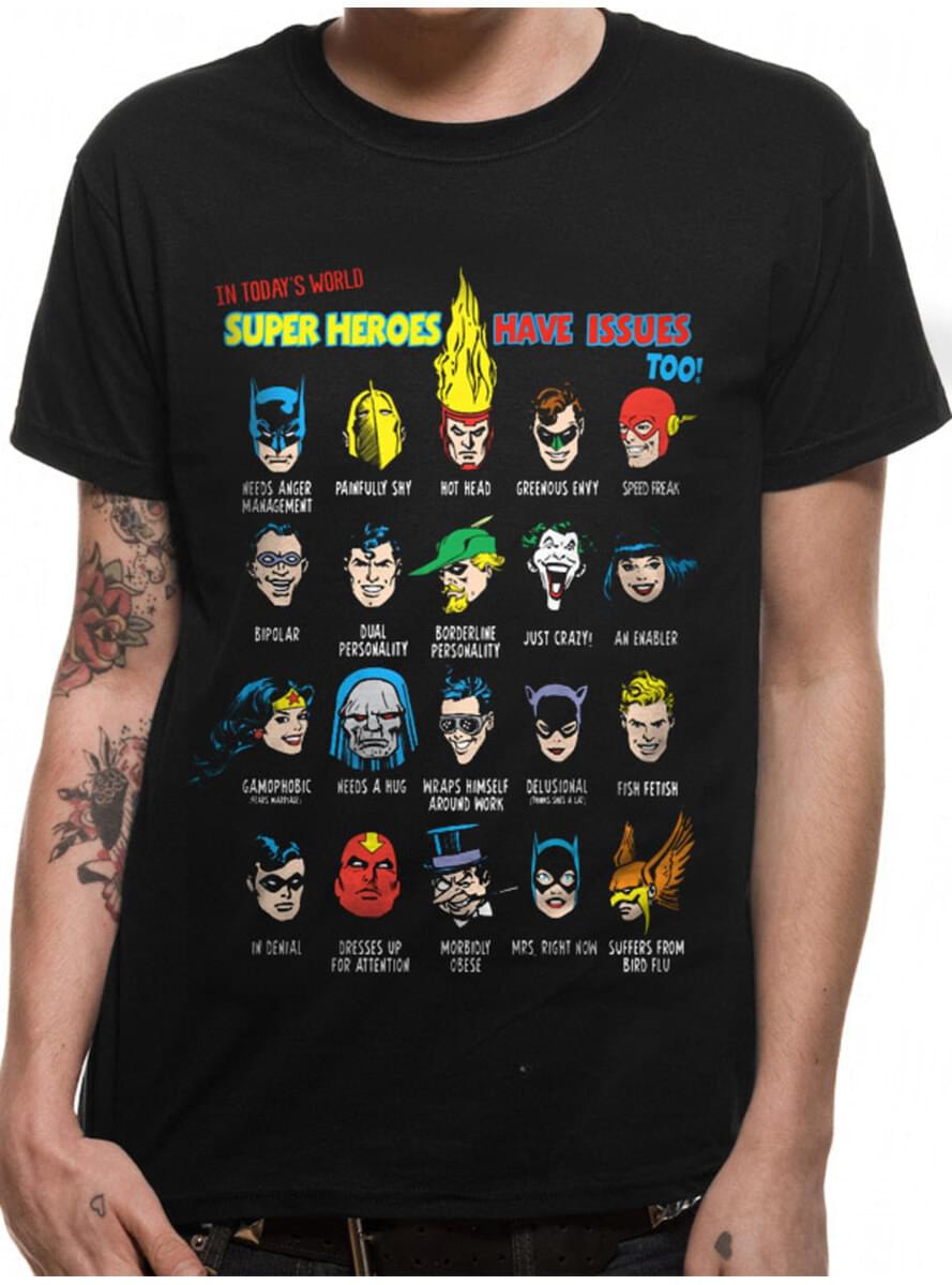 T-shirt Justice League Héros homme