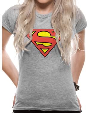 Classic Logo harmaa T-paita naisille - Superman