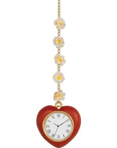 Orologio a cuore con margherite