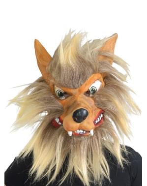 Maschera da lupo con pelo