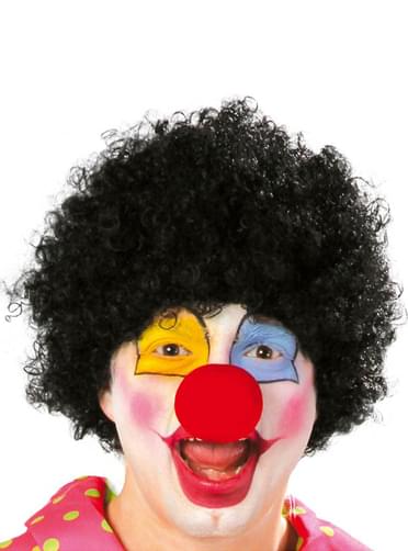 Peruca encaracolada preta