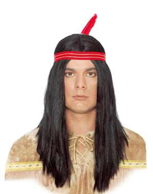 Indian Wig with Feather