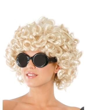 Kort krøllet blond paryk
