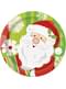 Набор из 8 круглых десертных тарелок с Дедом Морозом - Happy Santa