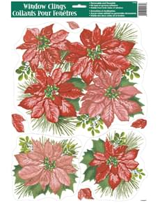 Autocolantes para janela natalícias sortidos - Basic Christmas