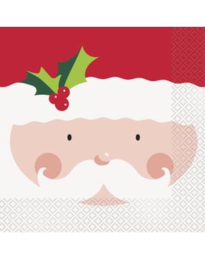 Weihnachtsmann Servietten Set 16-teilig - Holly Santa