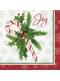 16 napkins with candy can (33x33 cm) - Candy Cane Christmas