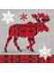 Set of 16 napkins with Christmas reindeer and rustic plaid - Rustic Plaid Christmas