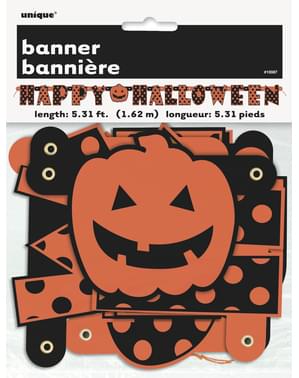 Happy Halloween polka dots dan banner labu - Orange & Black Dots Jointed