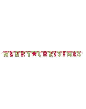 ベーシック・クリスマス　水玉模様「メリークリスマス」横断幕