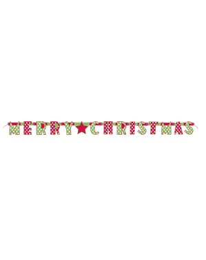 God Jul Polka-prikk banner - Basic Jul