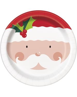 Set 8 piring Santa Claus - Holly Santa