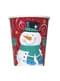 Set of 8 cups with snowman - Snowman Swirl