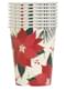 8 bekers met poinsettia - Red & Gold Poinsettia