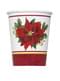 8 gobelets avec fleur étoile de noël élégant- Holly Poinsettia