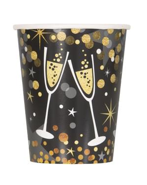 Set med 8 muggar nyår - Glittering New Year